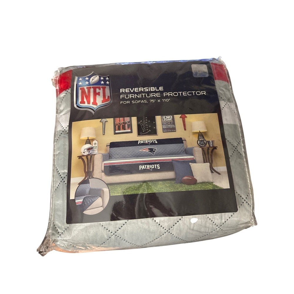 NFL Furniture Protector Sofa 75x110 New Patriots Reversible Quilted Microfiber